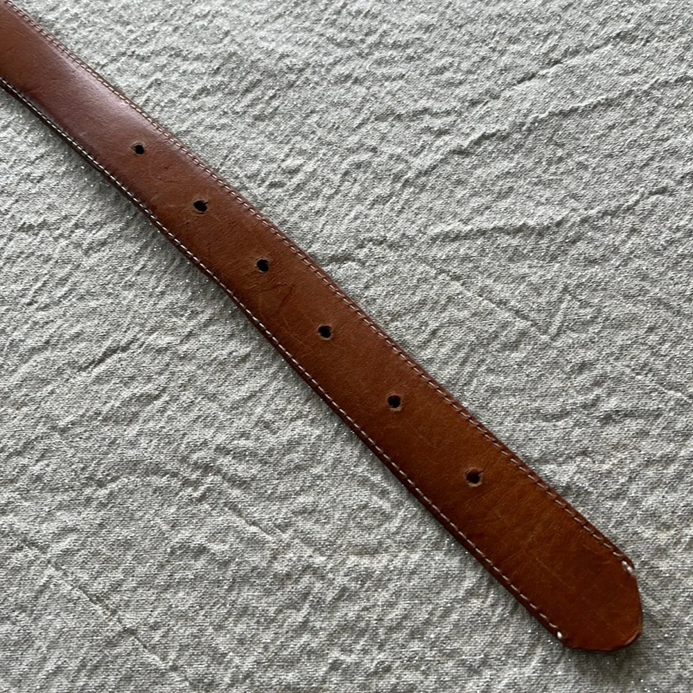 GAP | Kids Croc Embossed Brown Leather Belt XL